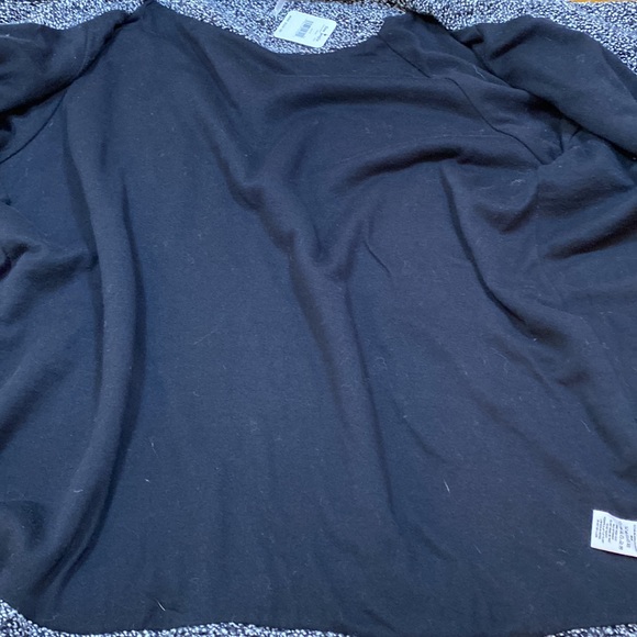 Free People Tweed Jacket Size M Oversized Cotton Wool Blend Black White NWT - Picture 10 of 13